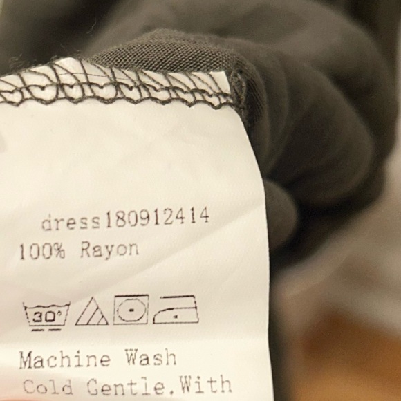 Olive Green Boho Maxi Dress with Button Front & Tassel Tie Size Medium - Picture 5 of 7